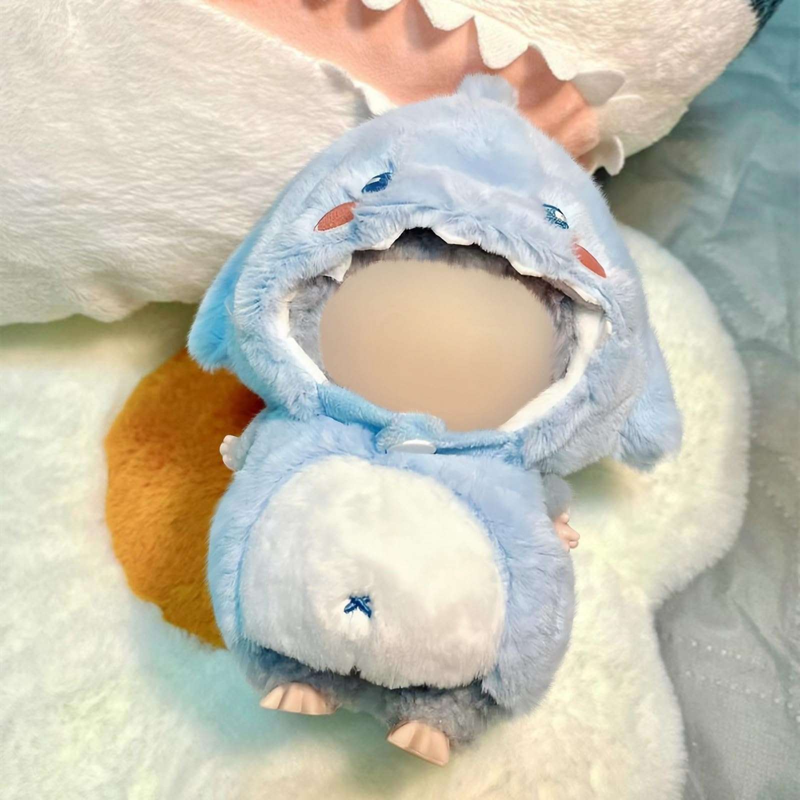 17cm Clothes Set for Dog NO Doll , Hat and Dress Set for dogs Accessories Suit, Cute Outfit for Labubu Dress up Purple