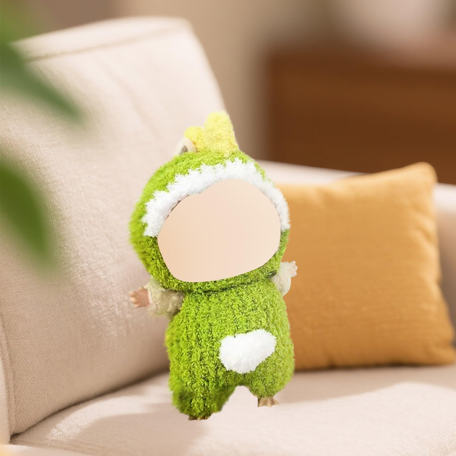 17cm Clothes Set for Dog NO Doll , Hat and Dress Set for dogs Accessories Suit, Cute Outfit for Labubu Dress up Purple