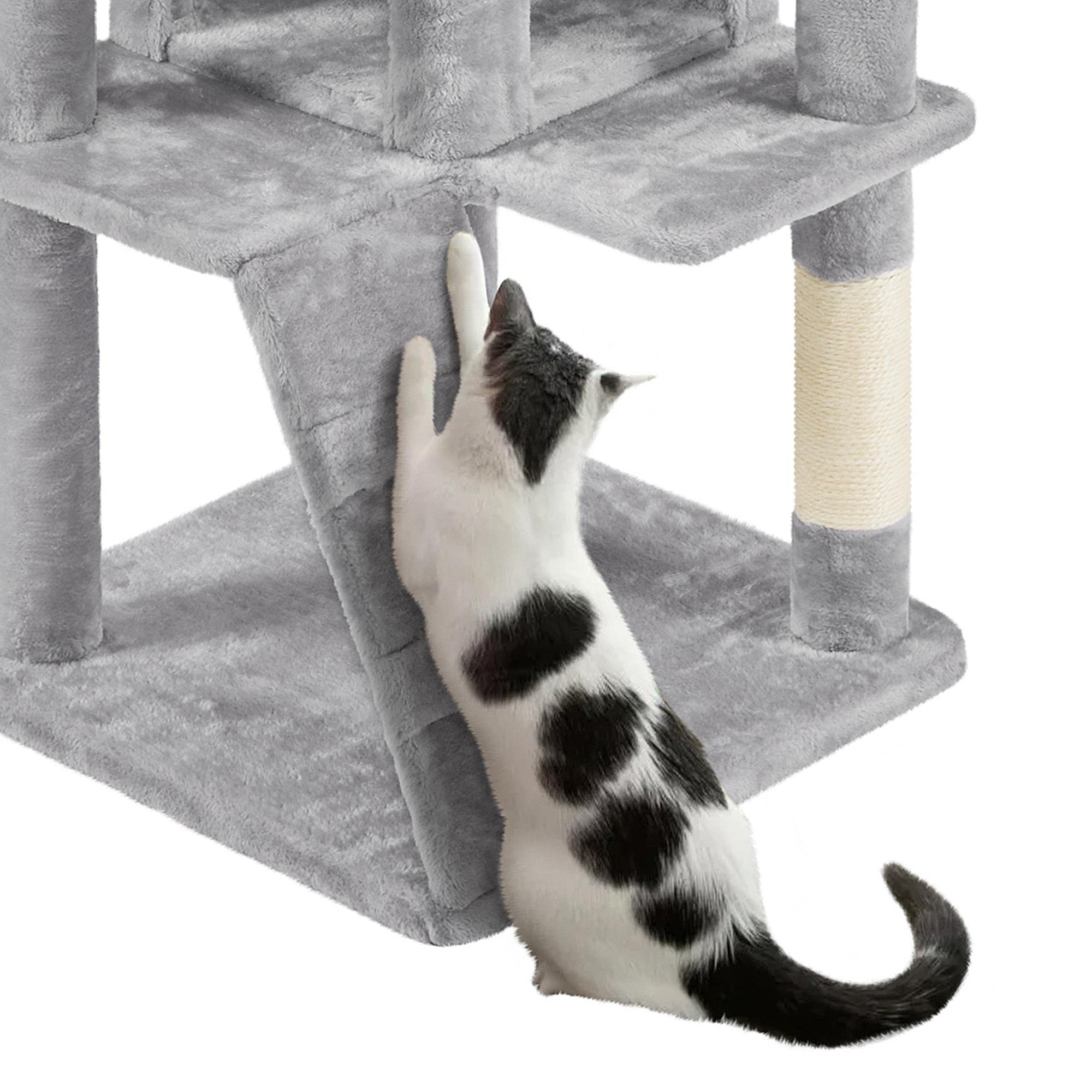 Yaheetech 54in Cat Tree Tower Condo Furniture Scratch Post for Kittens Pet House Play