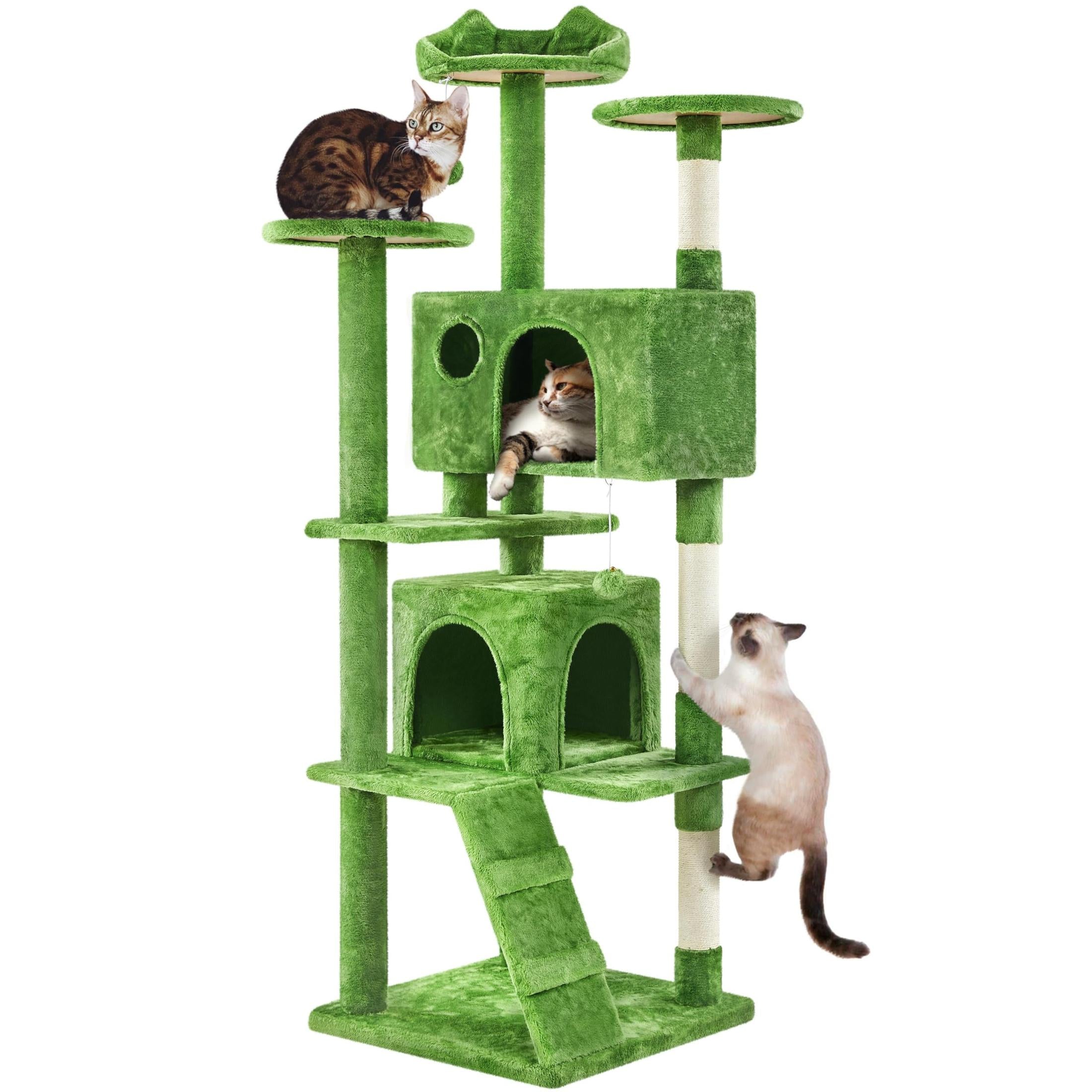 Yaheetech 54in Cat Tree Tower Condo Furniture Scratch Post for Kittens Pet House Play