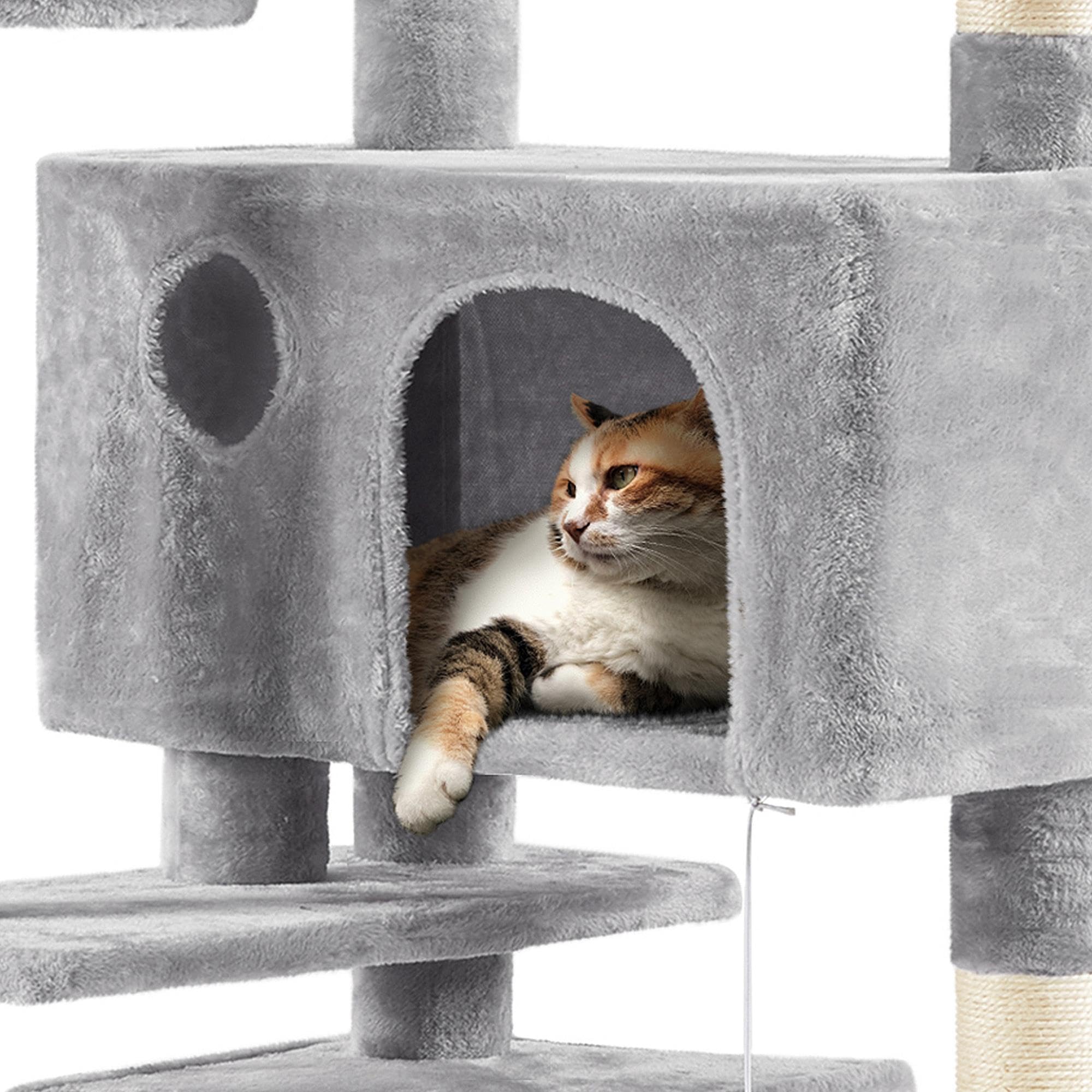 Yaheetech 54in Cat Tree Tower Condo Furniture Scratch Post for Kittens Pet House Play