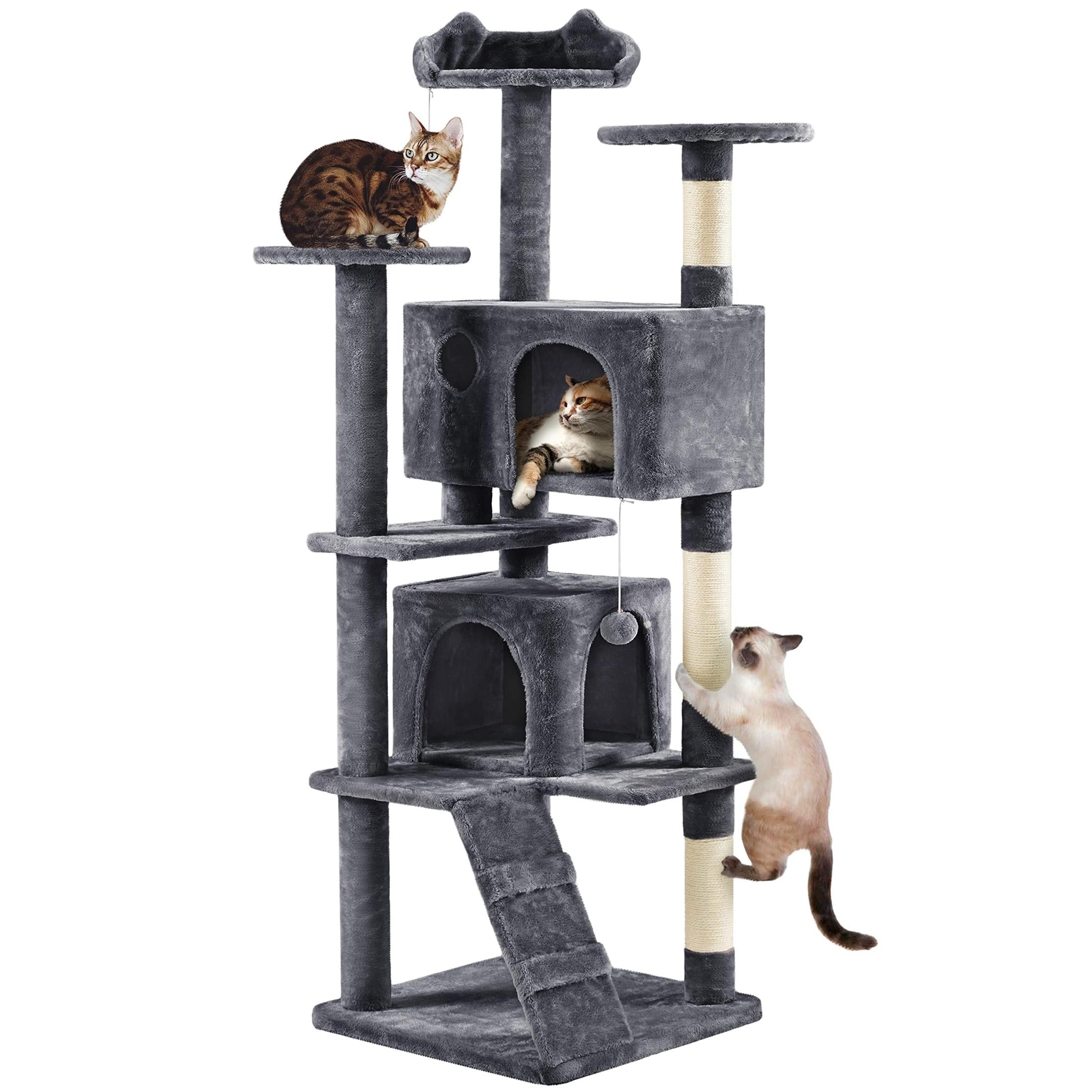Yaheetech 54in Cat Tree Tower Condo Furniture Scratch Post for Kittens Pet House Play