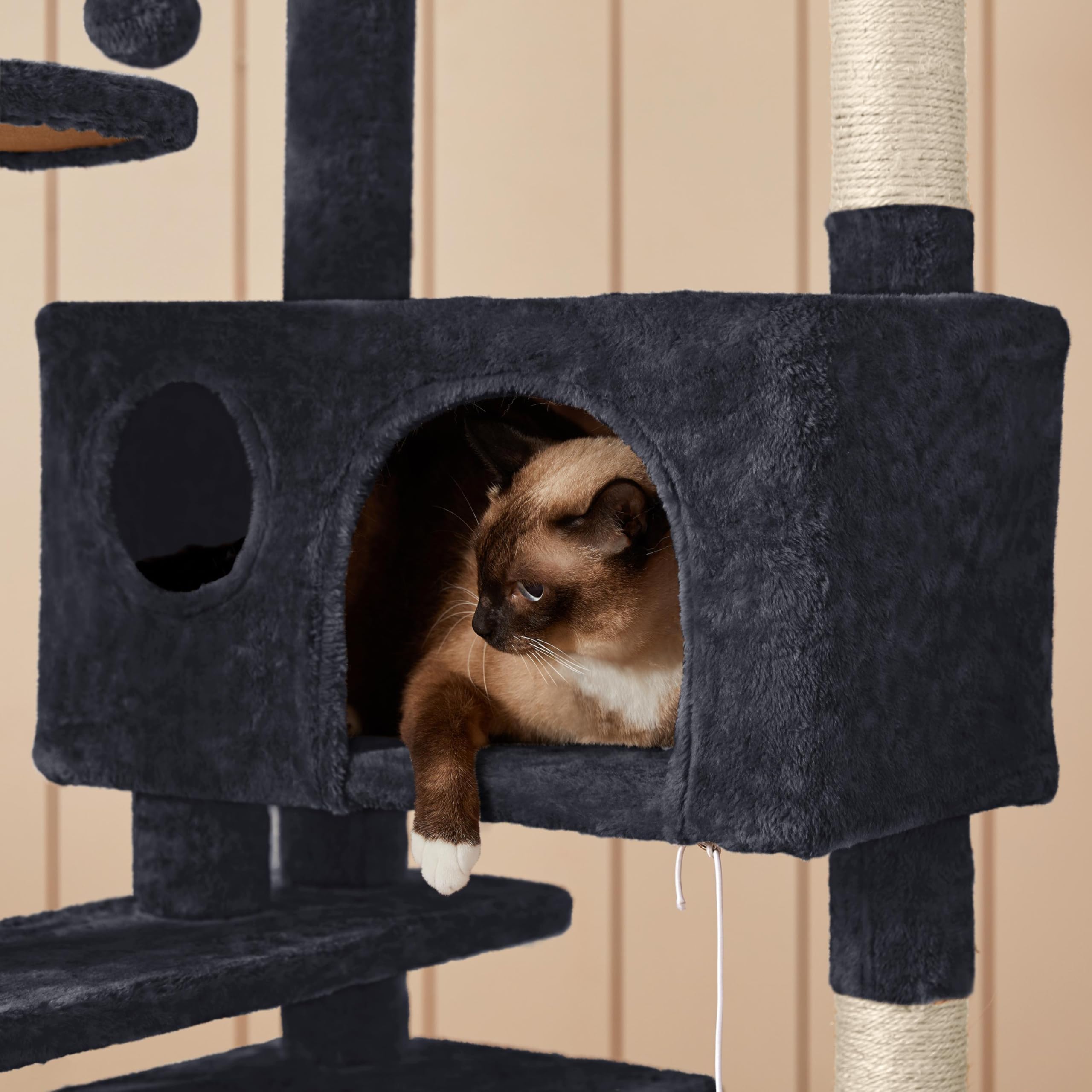 Yaheetech 54in Cat Tree Tower Condo Furniture Scratch Post for Kittens Pet House Play