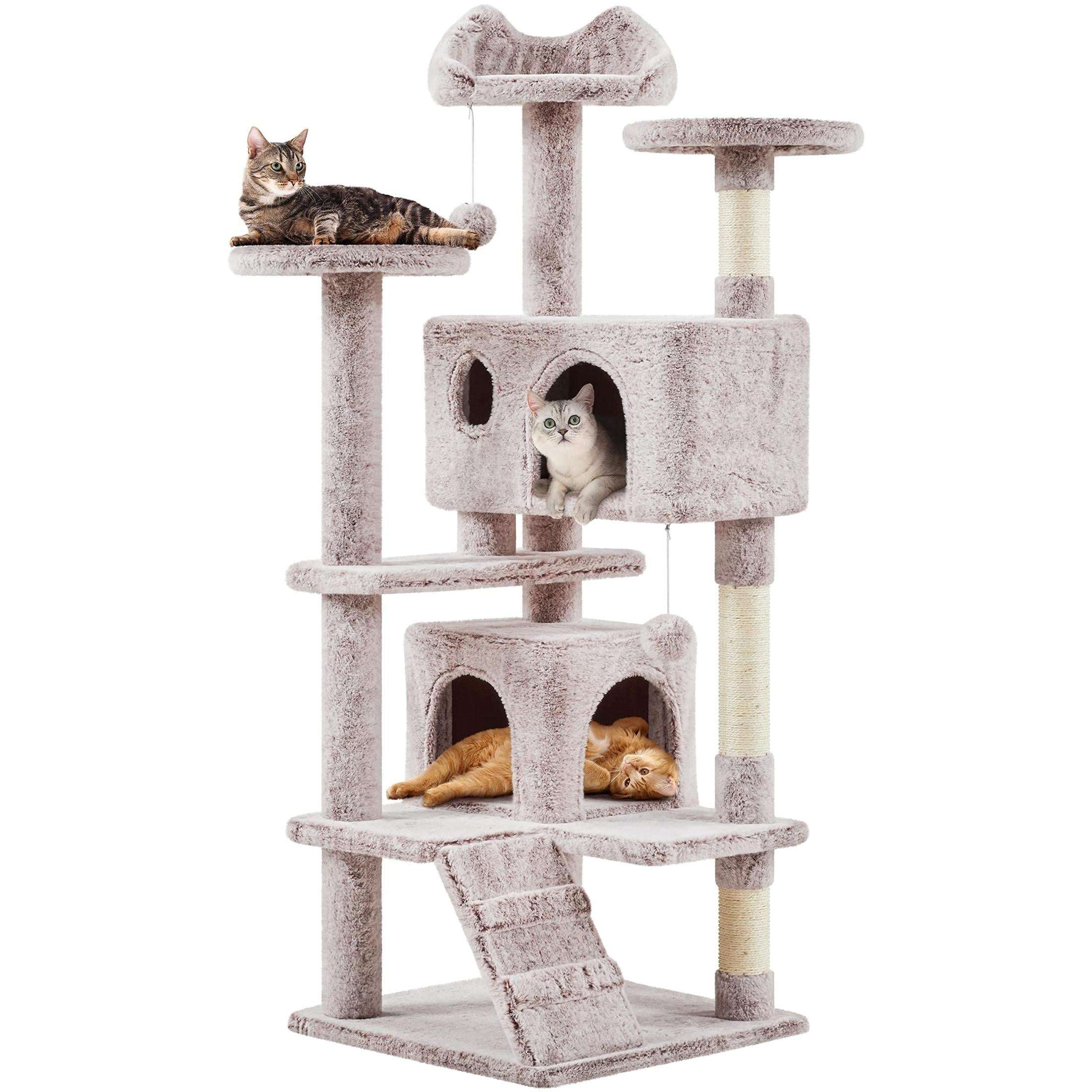 Yaheetech 54in Cat Tree Tower Condo Furniture Scratch Post for Kittens Pet House Play
