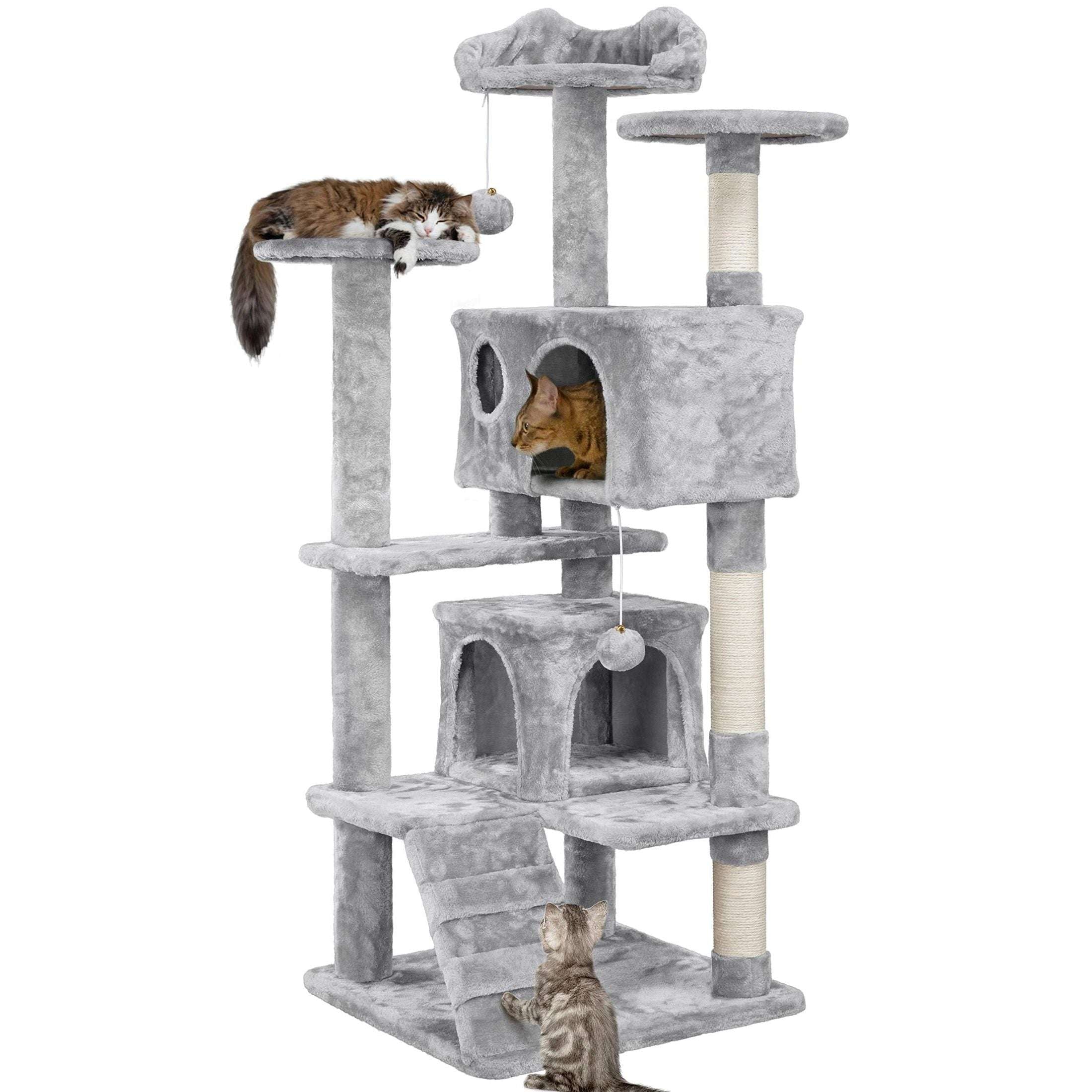 Yaheetech 54in Cat Tree Tower Condo Furniture Scratch Post for Kittens Pet House Play
