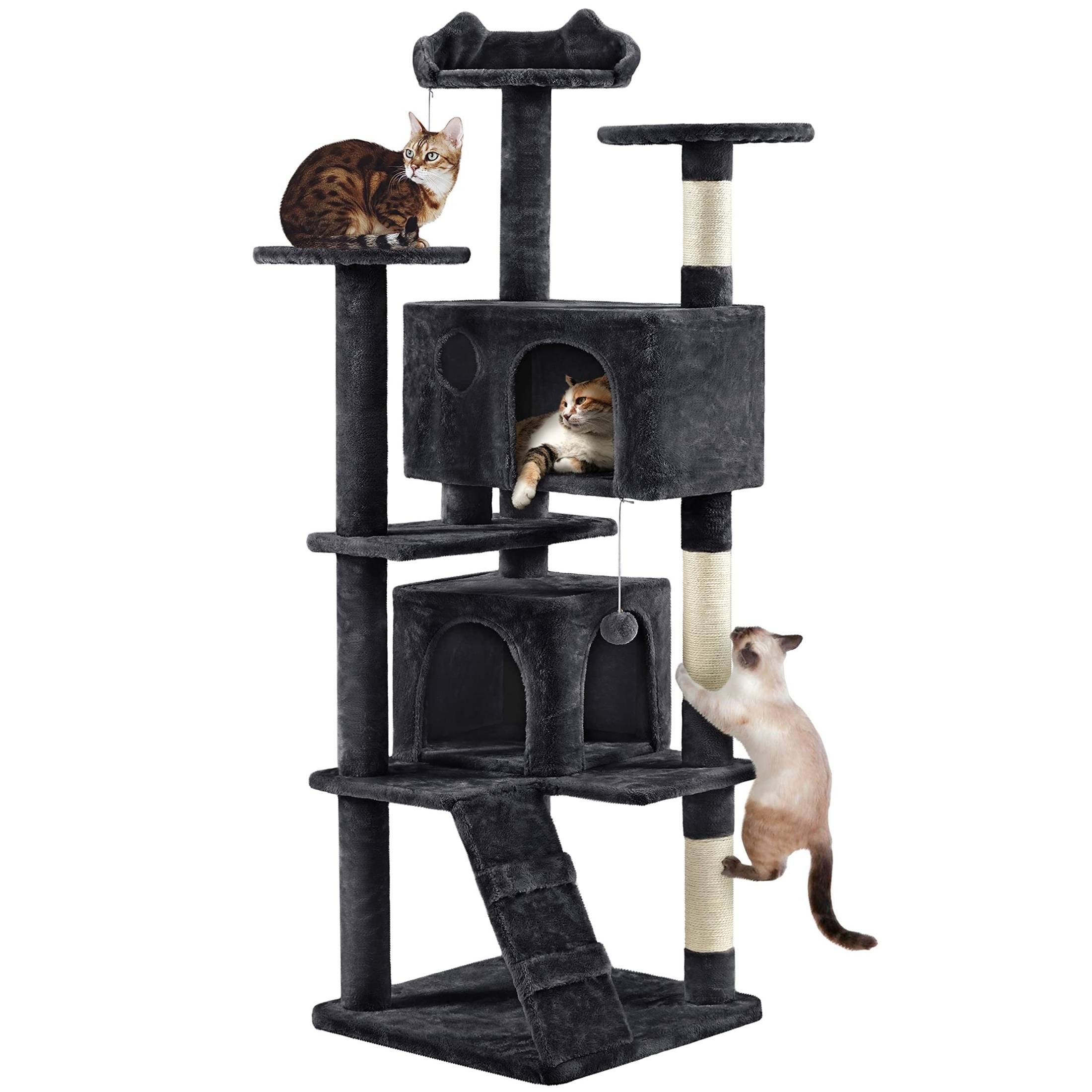 Yaheetech 54in Cat Tree Tower Condo Furniture Scratch Post for Kittens Pet House Play