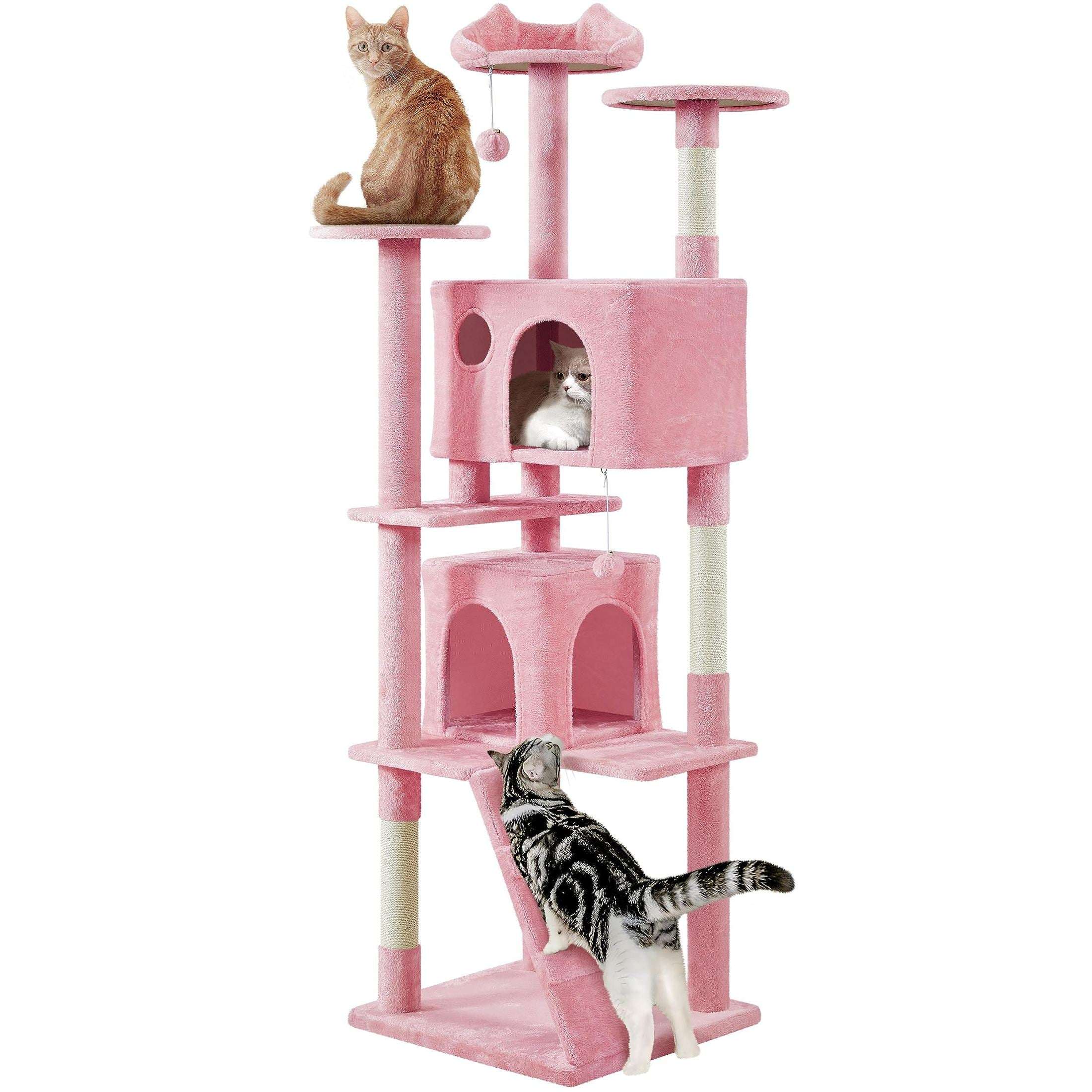 Yaheetech 54in Cat Tree Tower Condo Furniture Scratch Post for Kittens Pet House Play