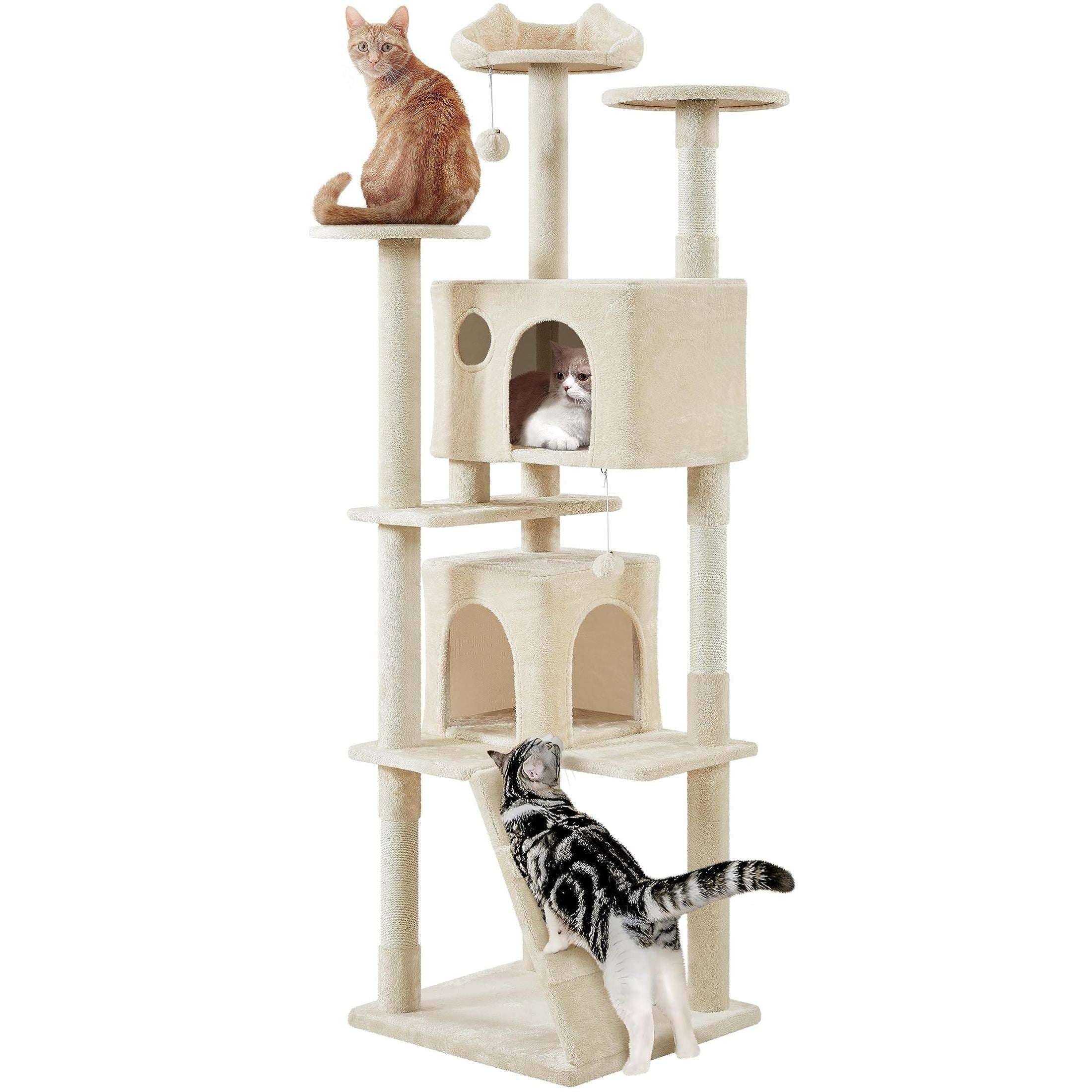 Yaheetech 54in Cat Tree Tower Condo Furniture Scratch Post for Kittens Pet House Play