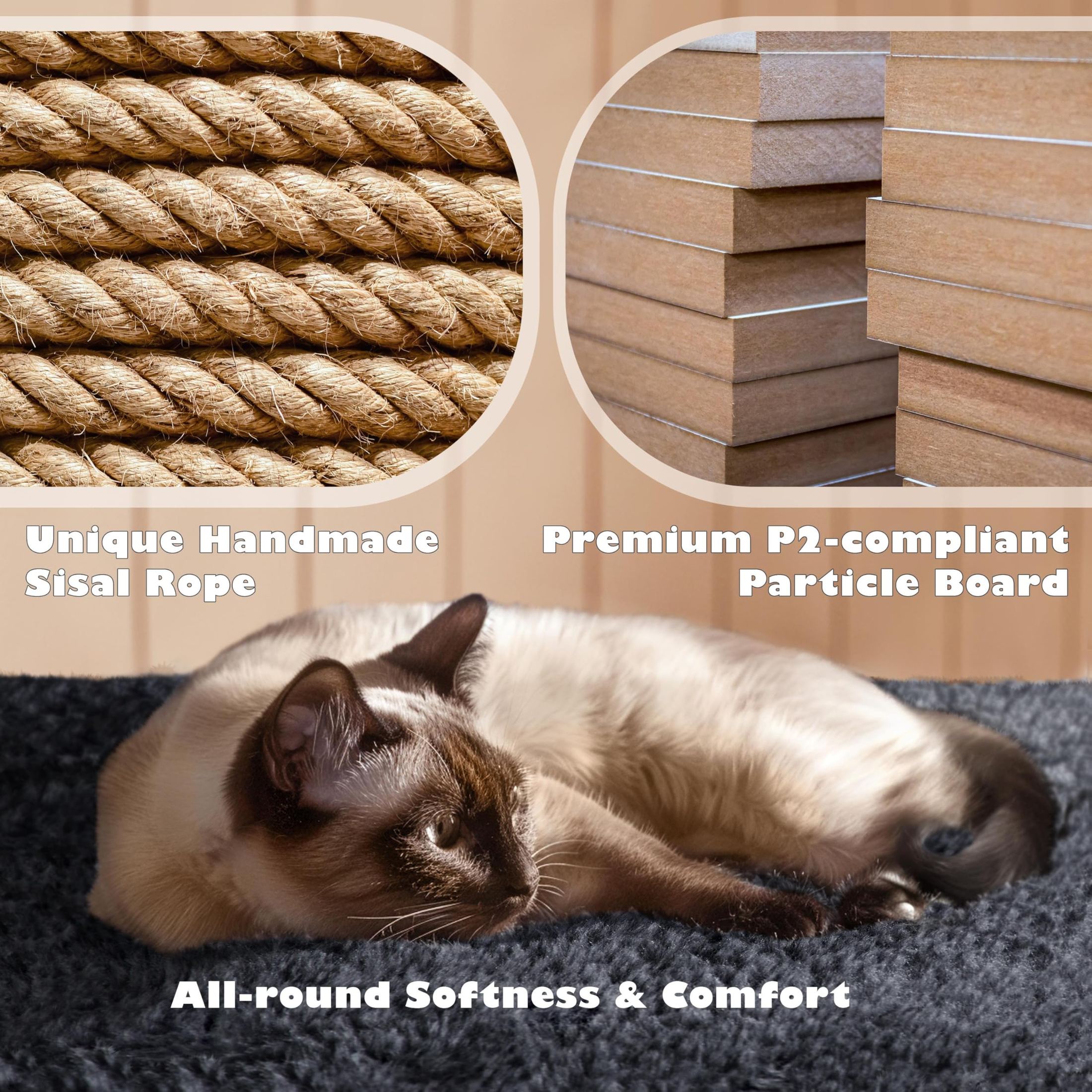 Yaheetech 54in Cat Tree Tower Condo Furniture Scratch Post for Kittens Pet House Play