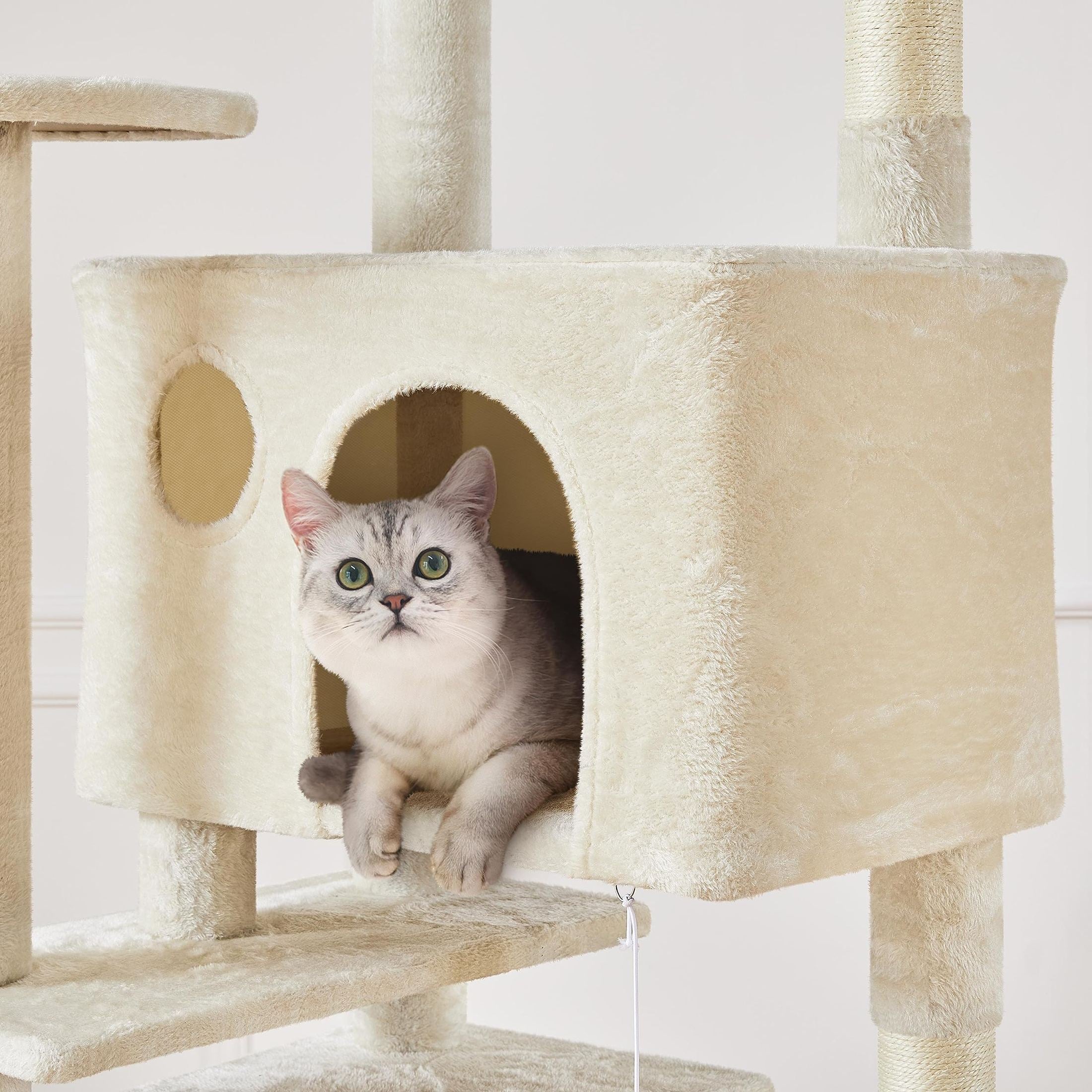 Yaheetech 54in Cat Tree Tower Condo Furniture Scratch Post for Kittens Pet House Play