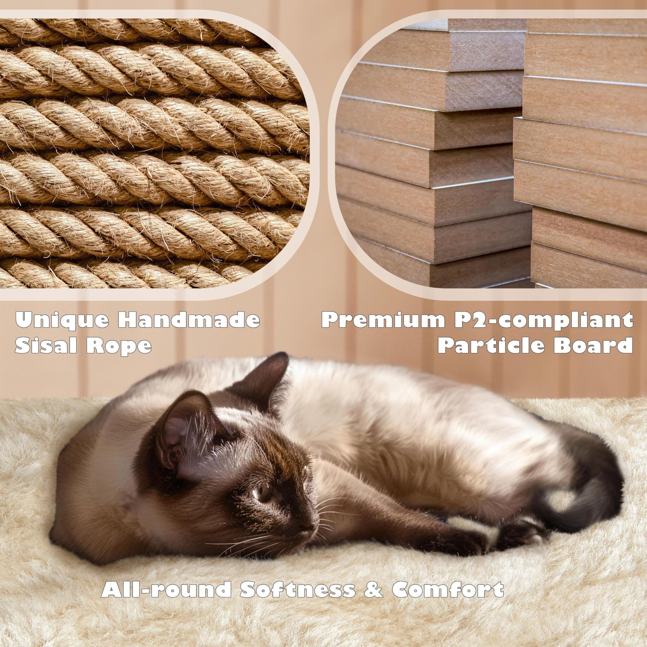 Yaheetech 54in Cat Tree Tower Condo Furniture Scratch Post for Kittens Pet House Play