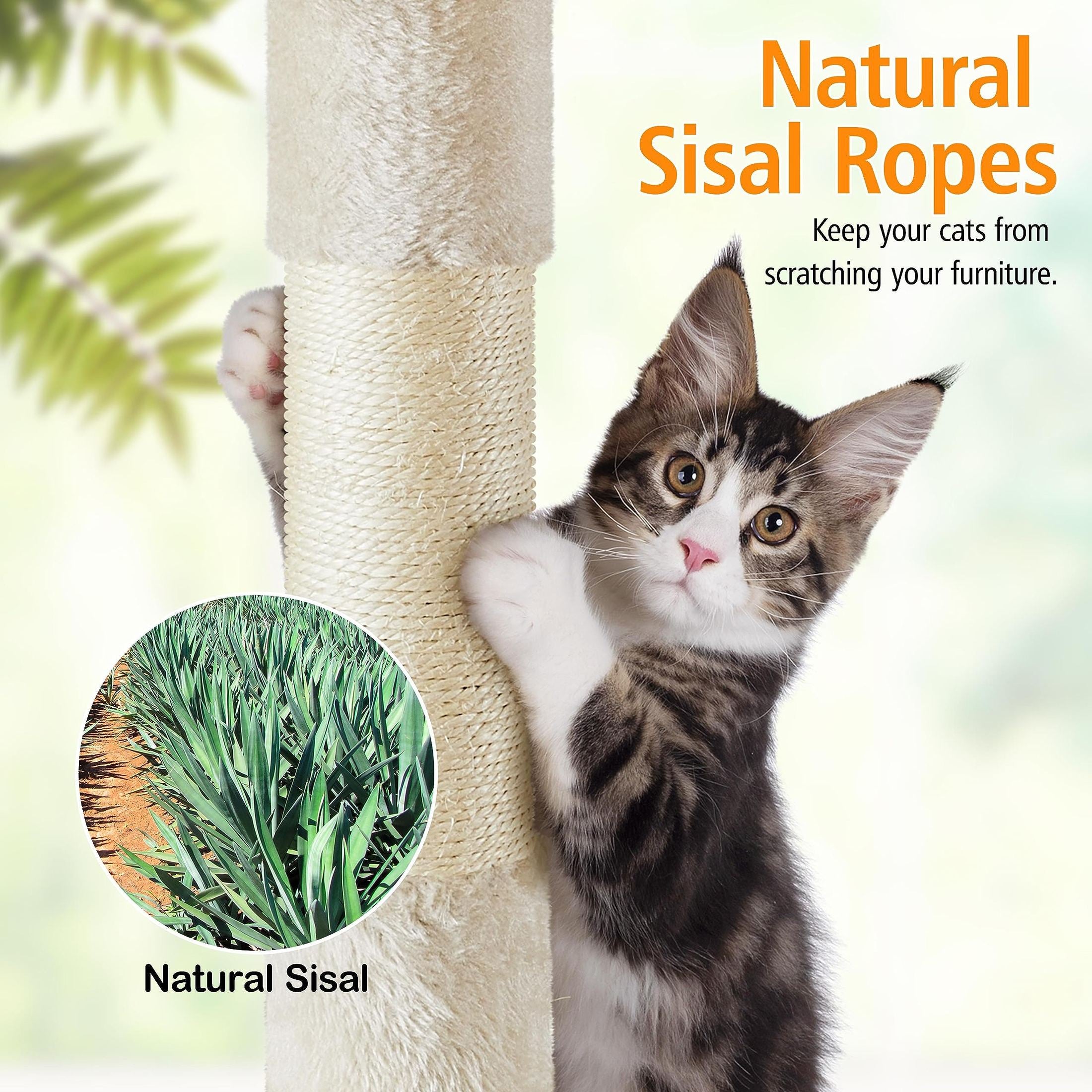 Yaheetech 54in Cat Tree Tower Condo Furniture Scratch Post for Kittens Pet House Play