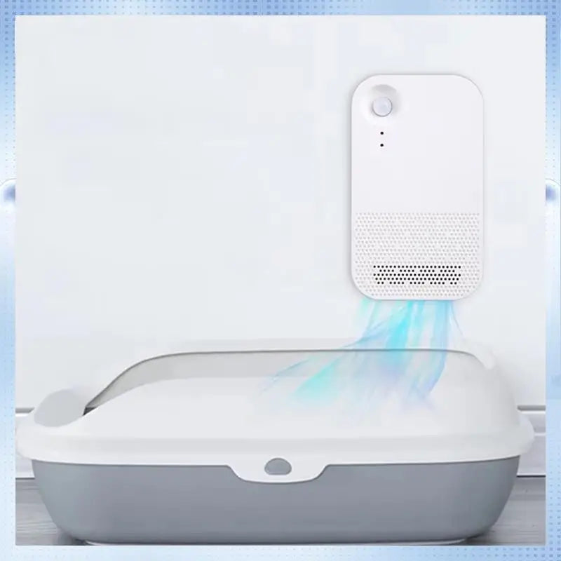 مزيل روائح الحيوانات الأليفة الذكي، أداة تنظيف الحمام، صندوق فضلات القطط والكلاب، مزيل روائح مزدوج التأثير، يعمل بالبطارية، مستلزمات تنقية الروائح