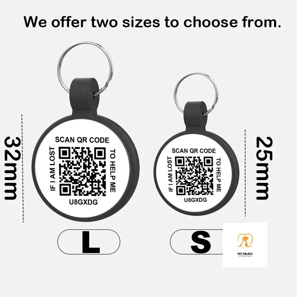 Silent Silicone QR Code Pet ID Tags Dog Tags - Pet Online Profile Pet palace shop